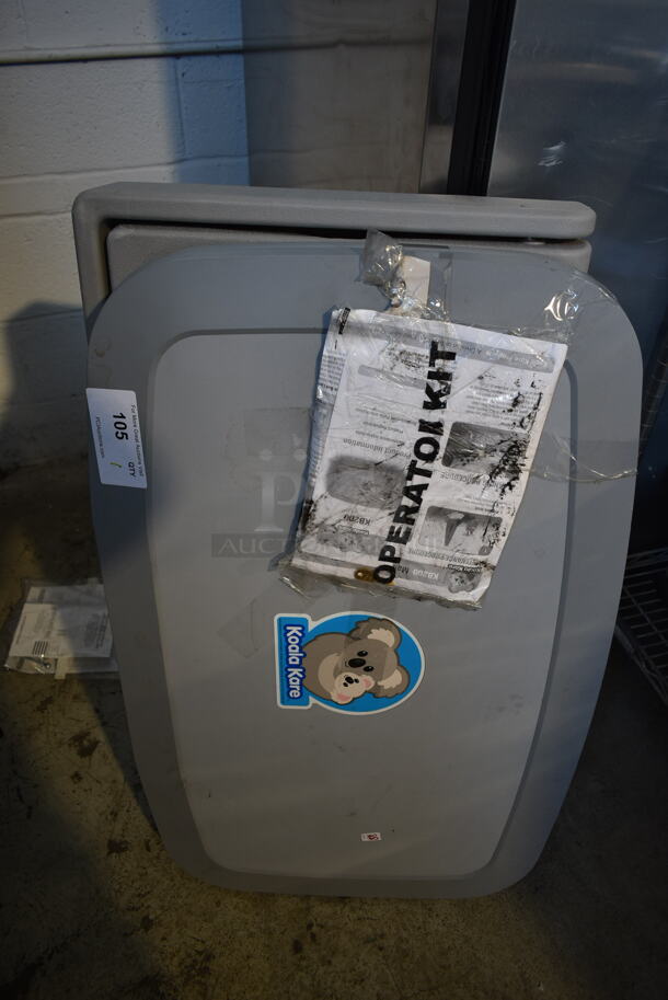 2 Gray Poly Wall Mount Diaper Changing Stations; Lavex and Koala Kare. 2 Times Your Bid! - Image 1 of 4
