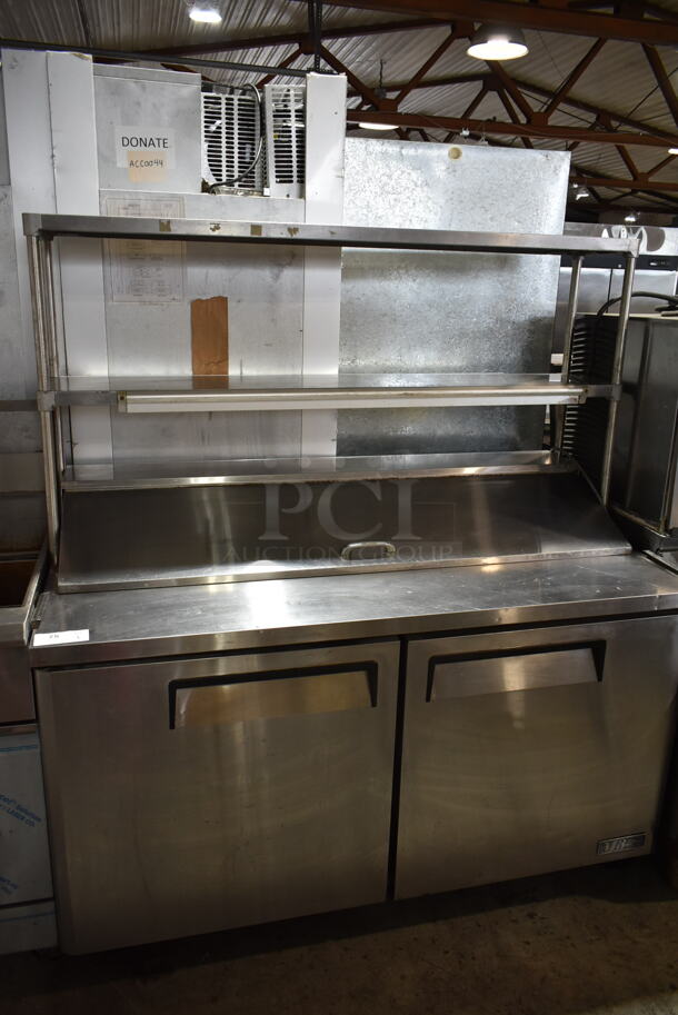 Turbo Air MST-60 Stainless Steel Commercial Sandwich Salad Prep Table Bain Marie Mega Top w/ 2 Tier Over Shelf on Commercial Casters. 115 Volts, 1 Phase. Tested and Working! - Image 3 of 8