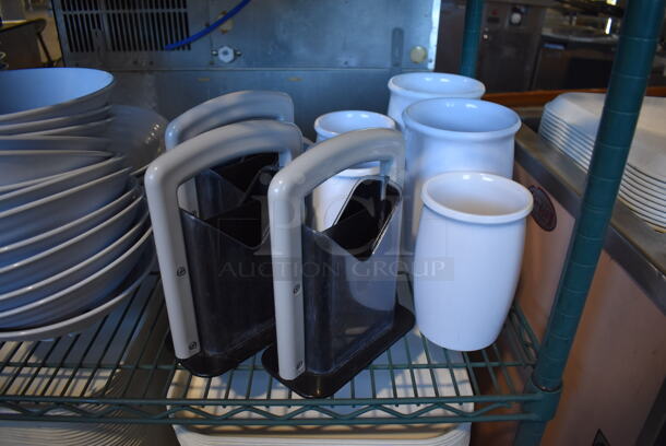 ALL ONE MONEY! Lot of 4 Tiers Worth of Various Items Including Poly Bowls, Poly Plates, Glass Bowls and Poly Food Trays. Does Not Include Shelving Unit. - Image 6 of 9