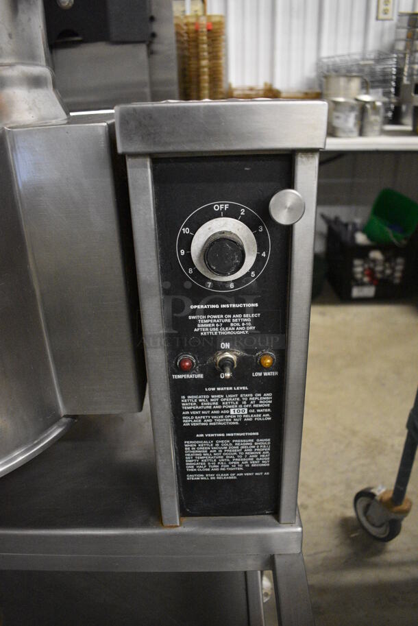 Crown Model EC-10TW Stainless Steel Commercial Electric Powered 10 Gallon Steam Tilting Kettle. 208 Volts, 3 Phase. 29x23x54 - Image 4 of 8