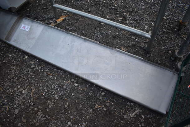 Stainless Steel Shelf w/ Wall Mount Brackets. 60x12x7