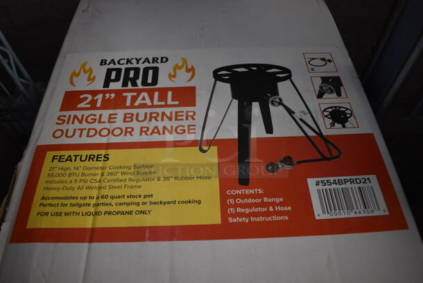 BRAND NEW SCRATCH AND DENT! Backyard Pro 554BPRD21 Metal Single Burner Stock Pot Range. 15x15x21 - Image 5 of 8