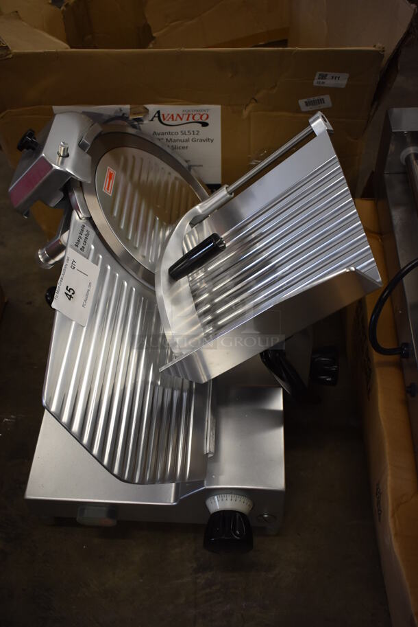 Avantco 177SL512 Stainless Steel Commercial Countertop Meat Slicer. 110-120 Volts, 1 Phase. 19x24x16. Tested and Working! - Image 3 of 8