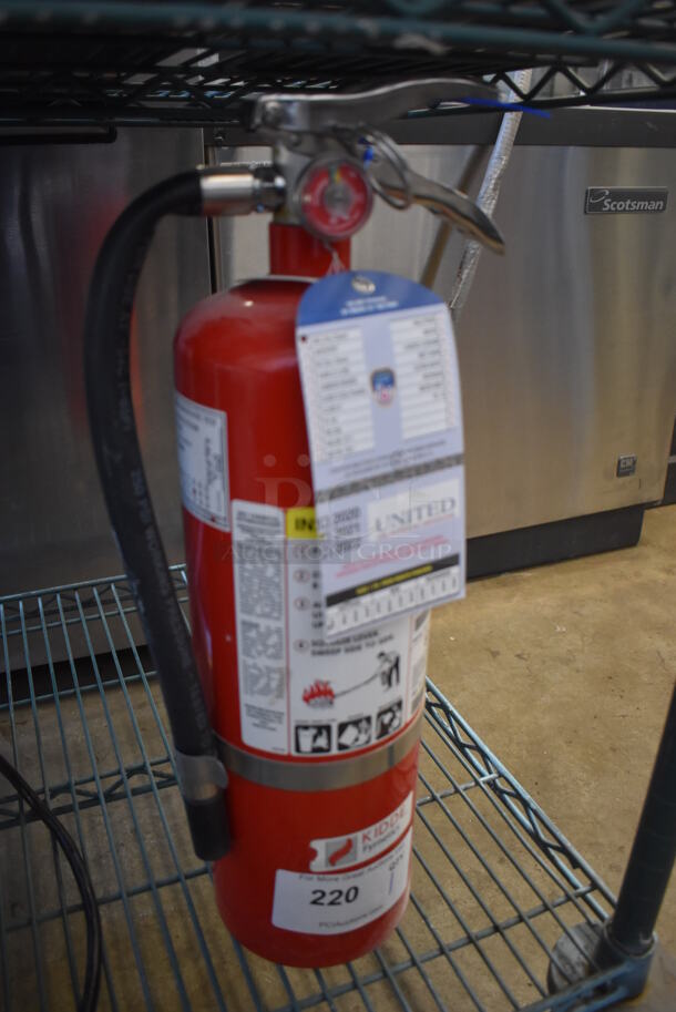 Kidde Metal Fire Extinguisher. 8x4.5x19. Buyer Must Pick Up - We Will Not Ship This Item. 