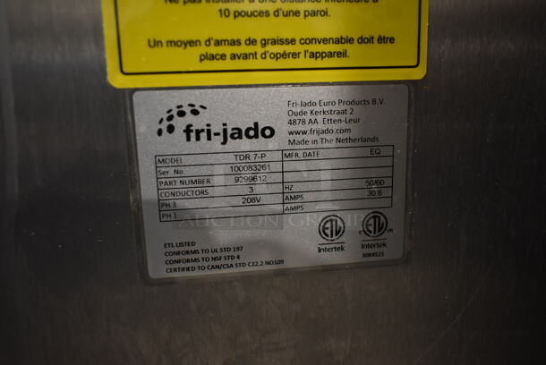 Fri-jado TDR 7-P Stainless Steel Commercial Electric Powered Rotisserie Oven w/ Under Shelf on Commercial Casters. 208 Volts, 3 Phase. - Image 5 of 5