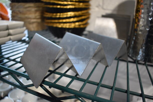 15 Stainless Steel Taco Holders. 4x8x2. 15 Times Your Bid! - Image 2 of 2