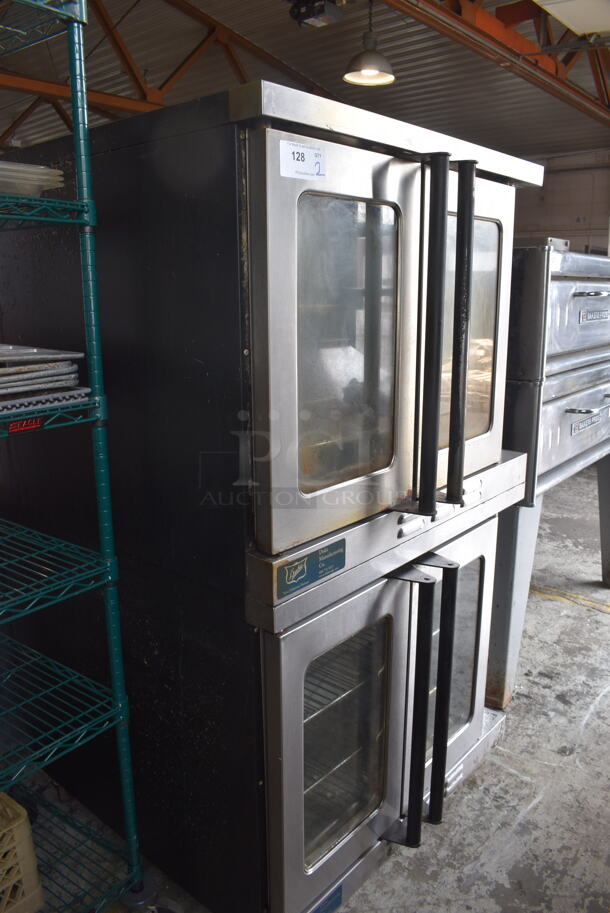 Duke Commercial Stainless Steel Natural Gas Powered 2 Door Double Convection Ovens With Metal Racks. 2 Times Your Bid! 115V Controls - Image 2 of 9