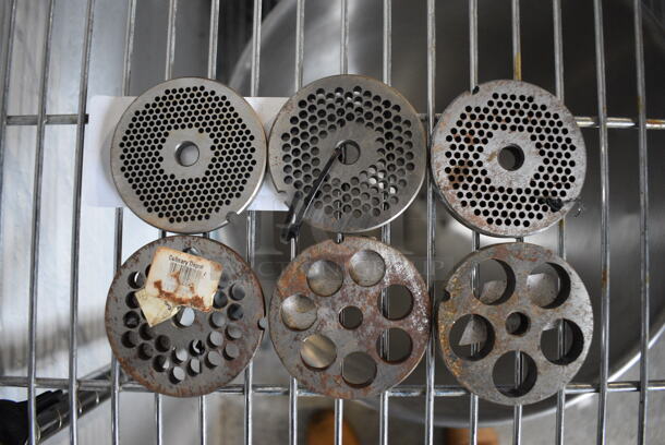 6 Metal Meat Grinder Plates. 2.75x2.75x0.5. 6 Times Your Bid! - Image 4 of 5