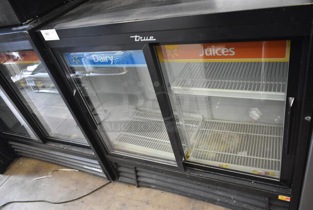2016 True GDM-41SL-48-HC-LD Metal Commercial 2 Door Reach In Cooler Merchandiser w/ Poly Coated Racks. 115 Volts, 1 Phase. Tested and Working!
 - Image 1 of 4