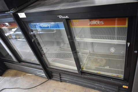 2016 True GDM-41SL-48-HC-LD Metal Commercial 2 Door Reach In Cooler Merchandiser w/ Poly Coated Racks. 115 Volts, 1 Phase. Tested and Working!
