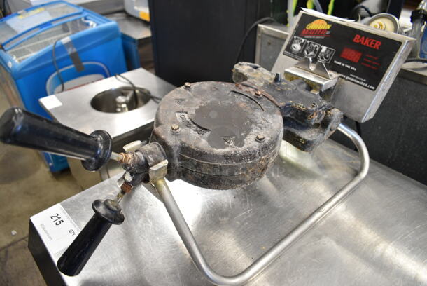 Metal Commercial Countertop Waffle Maker. Tested and Working! - Image 4 of 6