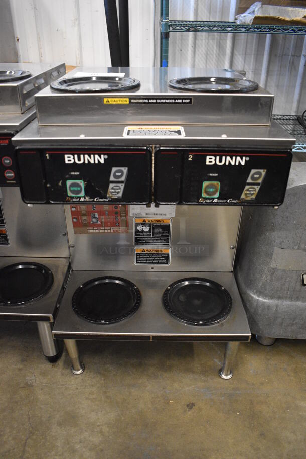 Bunn CDBC 2/2 TWIN Stainless Steel Commercial Countertop 4 Burner Coffee Machine. 120/208-240 Volts, 1 Phase. 16x18x25