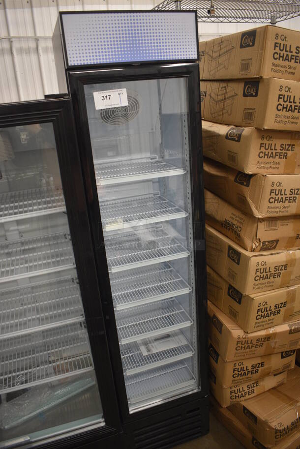 Galaxy 177GDN5RBB Metal Commercial Single Door Reach In Cooler Merchandiser w/ Poly Coated Racks. 115 Volts, 1 Phase. 16.5x17x72. Tested and Does Not Power On - Image 2 of 6