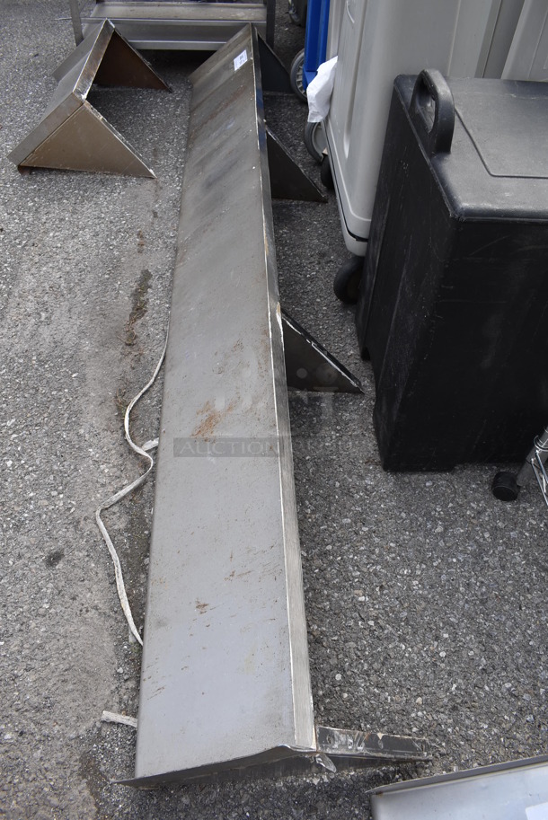 Metal Shelf w/ Wall Mount Brackets. - Image 2 of 3