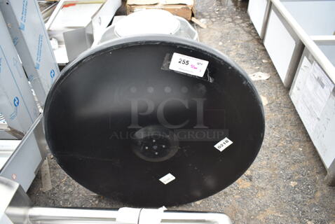BRAND NEW SCRATCH AND DENT! Lancaster Table & Seating Black Metal Round Table Base Bottom Plate. 