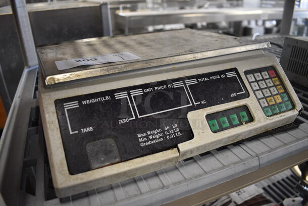 Metal Commercial Countertop Food Portioning Scale. 14x14x4. Tested and Powers On - Image 3 of 4