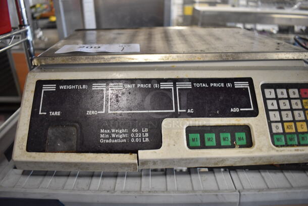 Metal Commercial Countertop Food Portioning Scale. 14x14x4. Tested and Powers On - Image 4 of 4