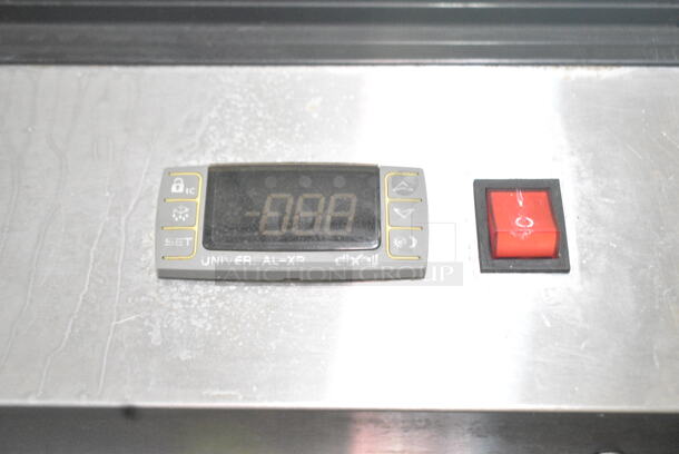 2017 Atosa MBF8505 Stainless Steel Commercial Single Door Reach In Cooler w/ Poly Coated Racks on Commercial Casters. 115 Volts, 1 Phase. Tested and Working! - Image 3 of 6