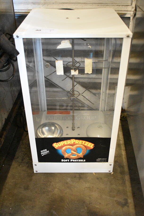 J&J Snack Foods 750 Metal Commercial Countertop Heated Merchandiser Display Case. Tested and Working! - Image 1 of 4