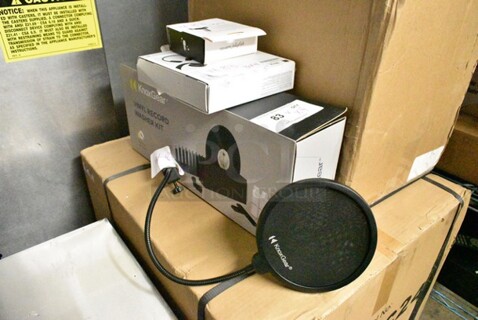 4 Various Items Including KnoxGear Unit, Square Jellyfish JGTMWX819 Tripod Mount, Sony WH-CH520 Headphones, KnoxGear Vinyl Record Washer Kit. 4 Times Your Bid! 