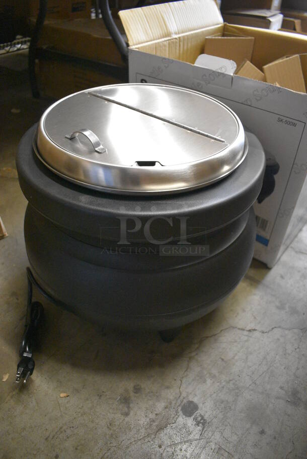 BRAND NEW IN BOX! Adcraft Metal Commercial Countertop Soup Kettle Food Warmer. 15x15x15 - Image 4 of 5