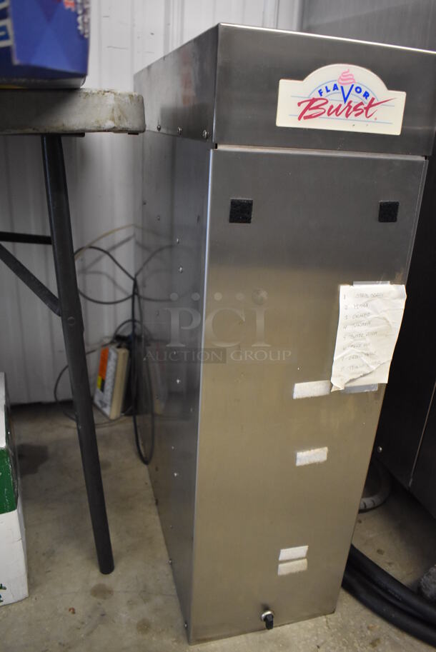 Flavor Burst Stainless Steel Commercial Flavor Dispenser w/ Tank. 9.5x26x31.5 - Image 4 of 8