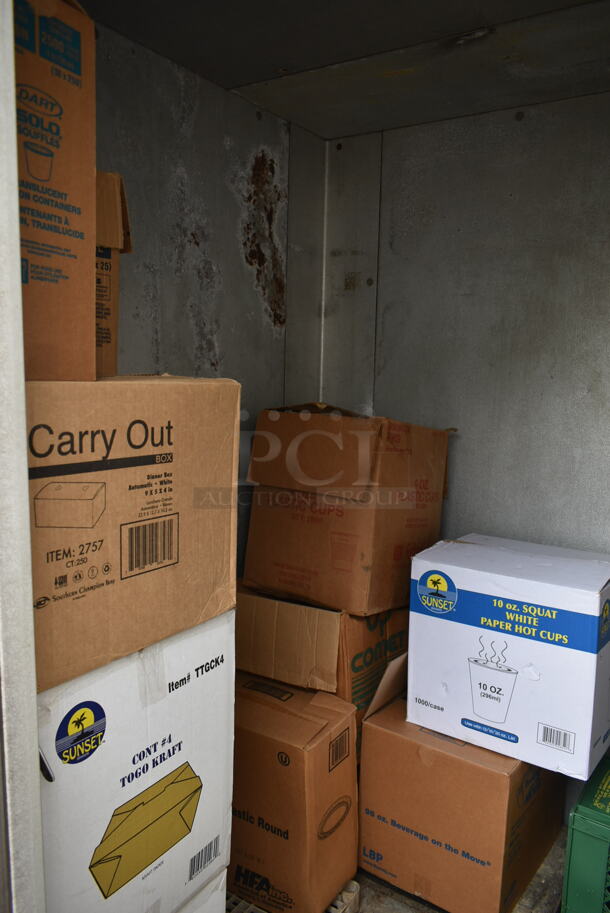 Walk-in cooler installed outdoors as dry storage