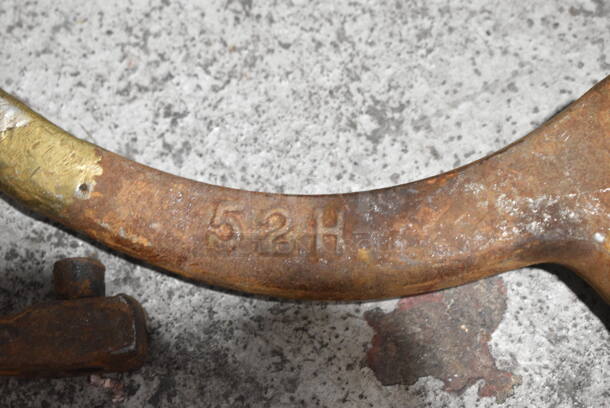 ALL ONE MONEY! Lot of Metal Pieces Including Wrenches and Meat Grinder Knives. - Image 7 of 9