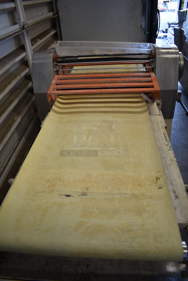 Minipan Iron Works 424 Metal Commercial Floor Style Reversible Dough Sheeter. 220 Volts, 1 Phase.  - Image 2 of 8
