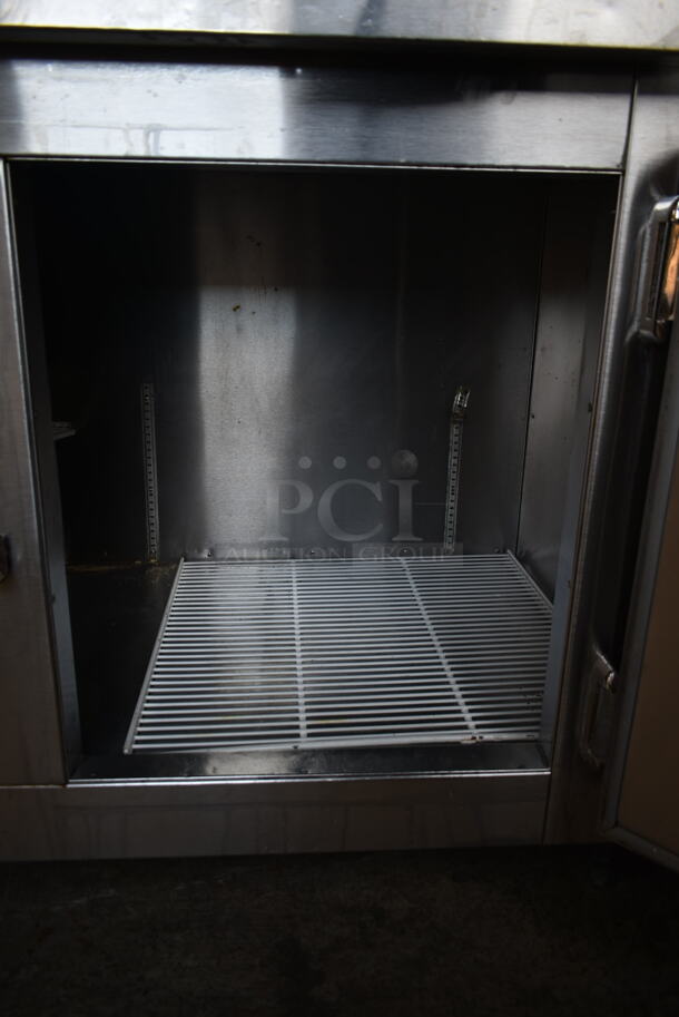 Stainless Steel Commercial 3 Door Work Top Cooler w/ Back Splash. 115 Volts, 1 Phase. Tested and Working! - Image 6 of 8
