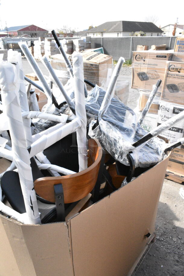 10 BRAND NEW Boxes Including Black Metal Bar Height Chairs. 10 Times Your Bid!  - Image 4 of 5