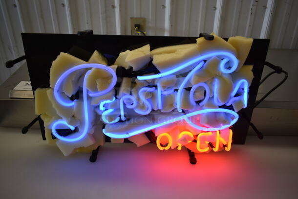 Pepsi Cola Open Neon Light Up Sign. Buyer Must Pick Up - We Will Not Ship This Item. Tested and Working! 