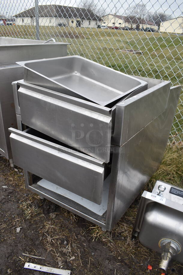 Stainless Steel Counter w/ Drawer and Under Shelf. Comes w/ Extra Drawer. 27x34x35 - Image 2 of 5