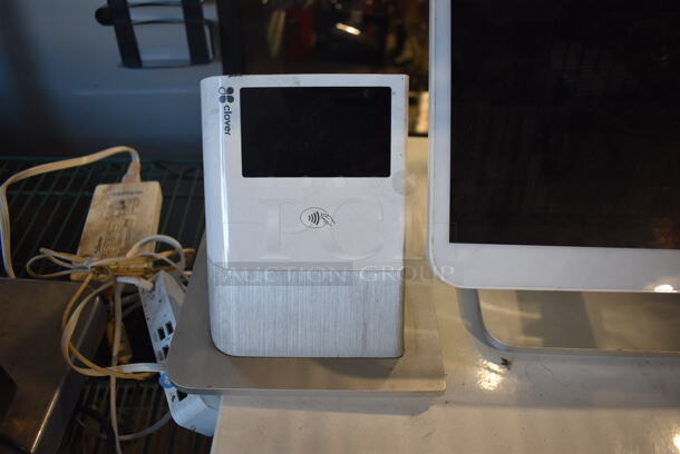 ALL ONE MONEY! Lot of Clover C100 POS Monitor, Clover P100 Receipt Printer and Metal Cash Drawer - Image 4 of 8
