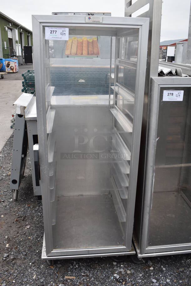 Lockwood Metal Commercial Enclosed Pan Transport Rack on Commercial Casters. 20.5x30x58