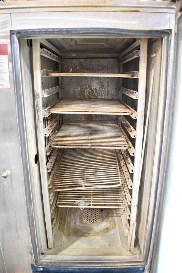 2016 Alto Shaam CTP10-10E Stainless Steel Commercial Electric Powered Combi Convection Oven w/ Stand. 208-240 Volts, 3 Phase. 36x40x46, 29x32x25.5 - Image 3 of 4