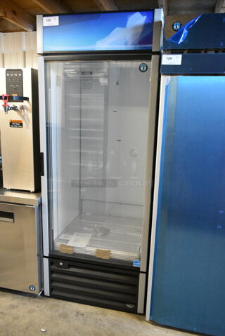 BRAND NEW SCRATCH AND DENT! 2024 Hoshizaki RM-26-HC metal Commercial Single Door Reach In Cooler Merchandiser. 115 Volts, 1 Phase. Tested and Working!