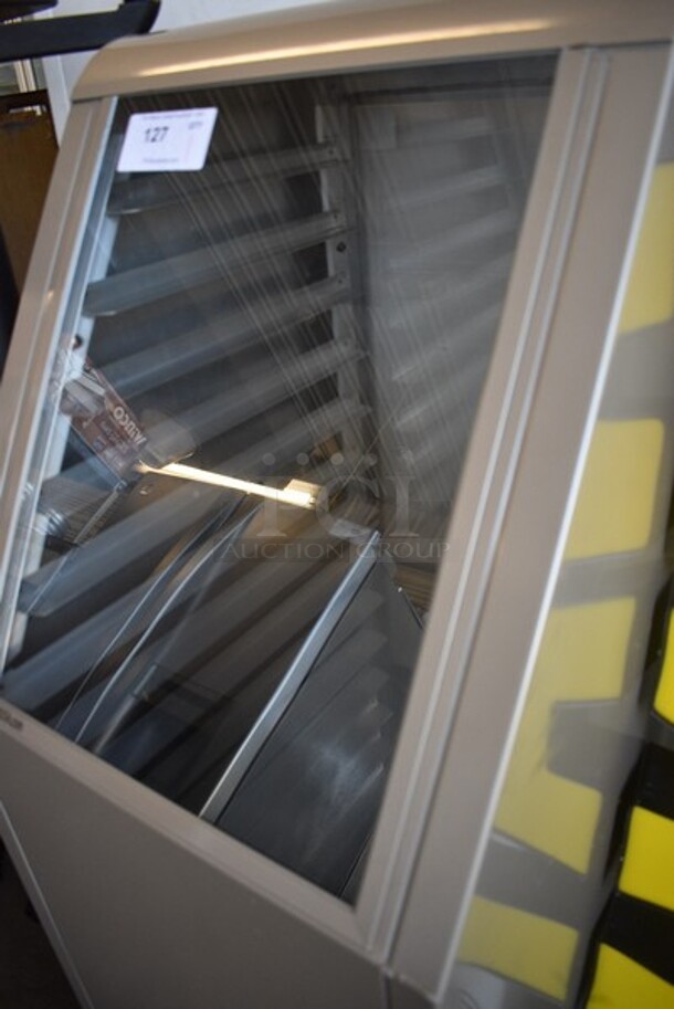 Lockwood Metal Commercial Pan Transport Rack w/ Rear View Through Door on Commercial Casters. 22x29x58. - Image 4 of 4