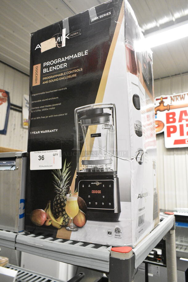 BRAND NEW SCRATCH AND DENT! AvaMix 928HBX2000 64 oz. 3 1/2 hp Programmable Commercial Blender with Touchpad and Sound Enclosure. 120 Volts, 1 Phase. Tested and Working! - Image 2 of 3