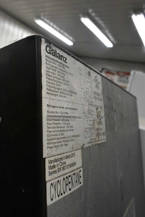 Galanz GL31BK Metal Mini Cooler w/ Freezer. 115 Volts, 1 Phase. Tested and Powers On But Does Not Get Cold - Image 6 of 6