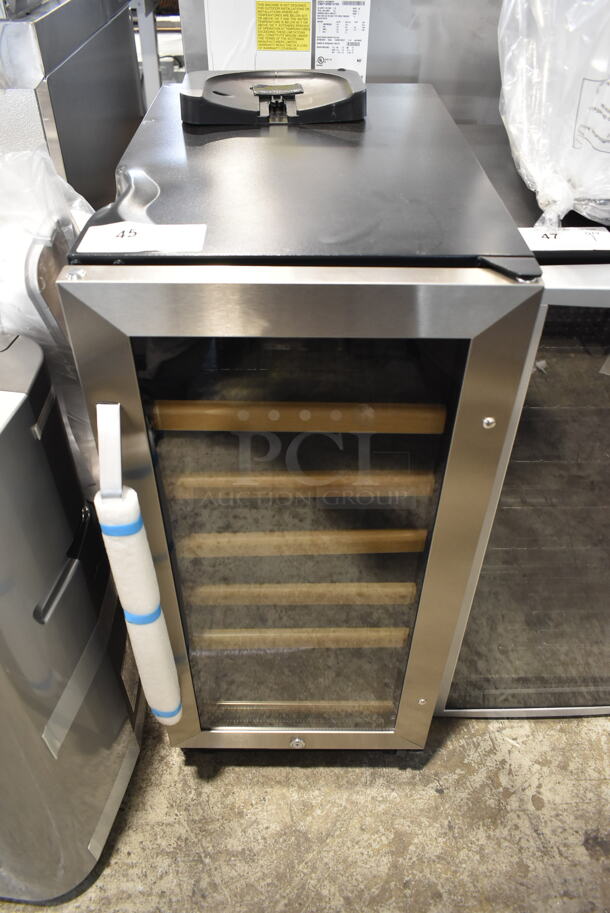 BRAND NEW SCRATCH AND DENT! Avanti WC3015S3S 15 Inch Wine Cooler with 6 Slide-Out Wine Shelves, 30 Bottle Capacity, One-Touch Dual Function Electronic Display. 115 Volts, 1 Phase. Tested and Working! - Image 1 of 7
