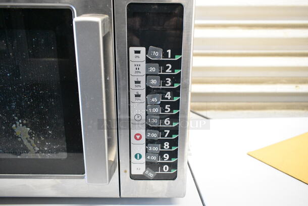 2021 Amana RCS10TS Stainless Steel Commercial Countertop Microwave Oven. 120 Volts, 1 Phase.  - Image 3 of 5