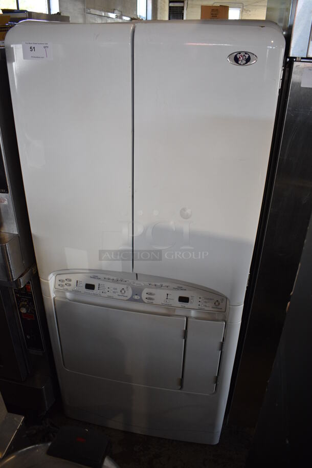 Maytag MCG8000AWW Metal Natural Gas Powered Front Load Tumble Dryer w/ Upper Drying Cabinet. 33x35x73 - Image 2 of 8