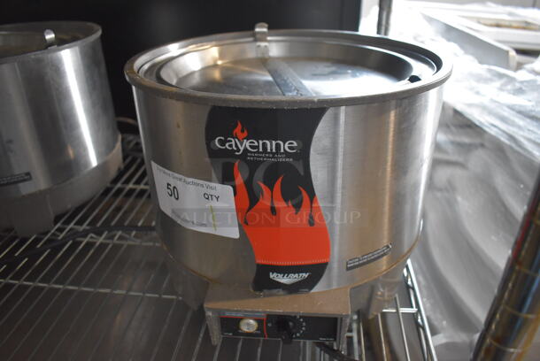 Vollrath Cayenne HS-11 Stainless Steel Commercial Countertop Soup Kettle Food Warmer w/ Lid. Does Not Have Drop In. 120 Volts, 1 Phase. Tested and Working! - Image 1 of 6