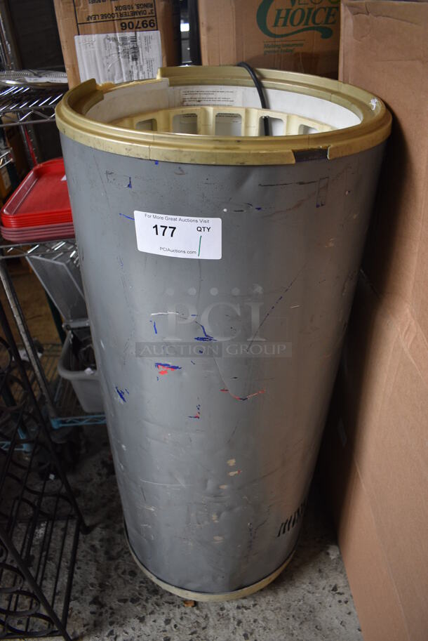 Metal Portable Ice Bin Merchandiser on Commercial Casters. 1 Caster Missing. 18x18x43. Tested and Powers On But Temps at 51 Degrees - Image 1 of 4