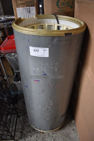 Metal Portable Ice Bin Merchandiser on Commercial Casters. 1 Caster Missing. 18x18x43. Tested and Powers On But Temps at 51 Degrees