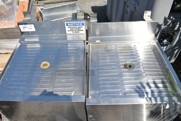 2 Stainless Steel Commercial Drain Board. 2 Times Your Bid! - Image 4 of 4