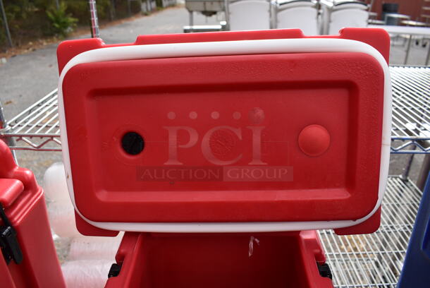 2 Cambro 500LCD Red Poly Insulated Beverage Holder Dispensers. 9x16.5x24. 2 Times Your Bid! - Image 5 of 12