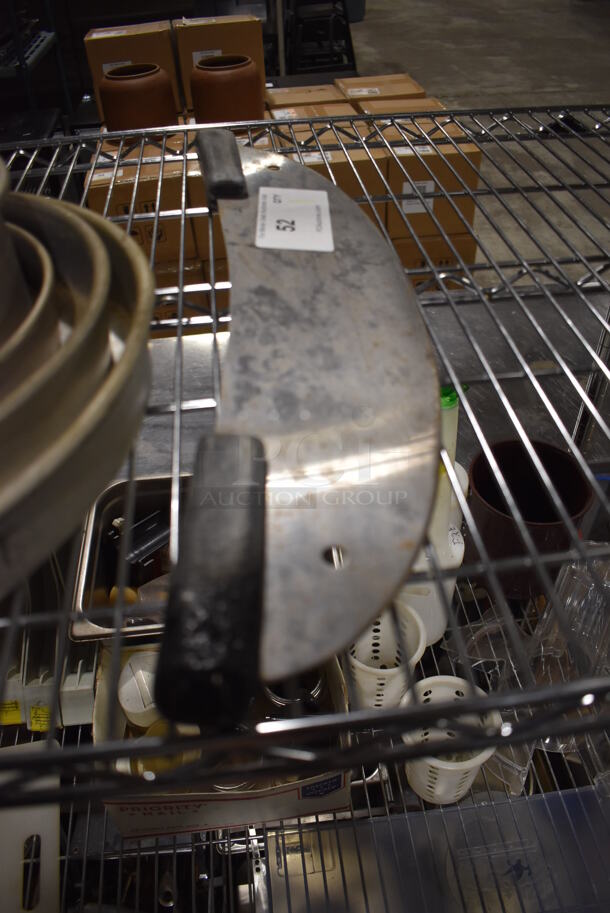 Stainless Steel Rocking Pizza Pie Cutter. 21x1x5 - Image 2 of 3