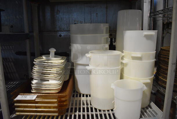 ALL ONE MONEY! Tier Lot of Various Poly Items Including Poly Containers and Trays